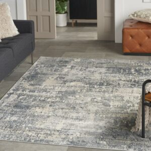 Nourison Concerto Abstract Grey/Beige 5'3" x 7'3" Area Rug, (5x7)