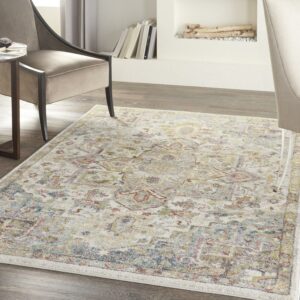 Nourison Juniper Persian Ivory/Multi 5'3" x 7'3" Area Rug, (5x7)