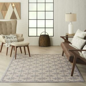 Nourison Palamos Indoor/outdoor Floral Contemporary Cream Area Rug