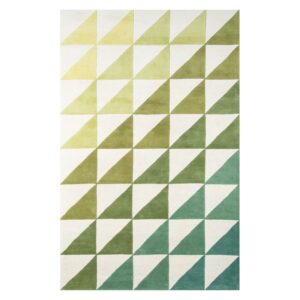 Novogratz Agatha-Side Triangles Rug, LIME