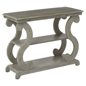 OSP Home Furnishings Ashland Console Table in Antique Gray Finish