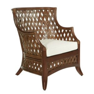 OSP Home Furnishings Kona Dining Chair, Cream and Brown Washed