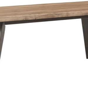 OSP Home Furnishings Oakridge Dining Bench in Rustic Sand Finish K/D