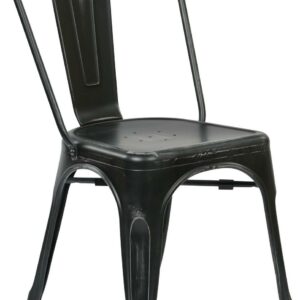 Bristow Armless Chair Antique Black 2 Pack
