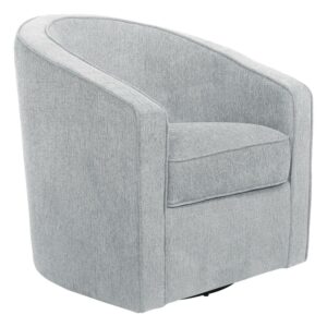 OSP Home Furnishings Danica Swivel Chair in Smoke Gray Fabric