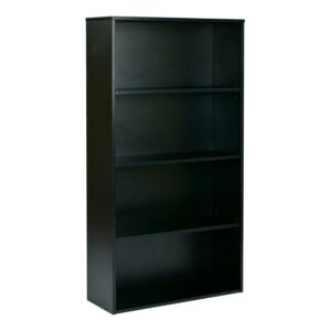 Prado 60 inch 4 Black Shelf Bookcase in Engineered Wood