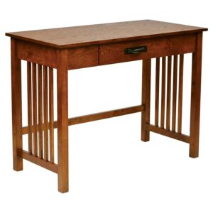 OSP Home Furnishings Sierra Writing Desk in Ash Finish with Pull Out Drawer and Solid Wood Legs