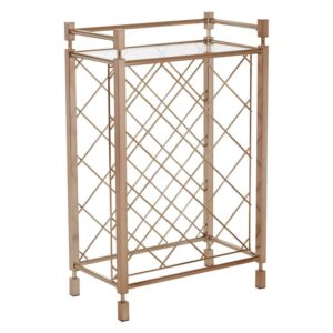 OSP Home Furnishings Covina Wine Rack in Champagne Finish K/D