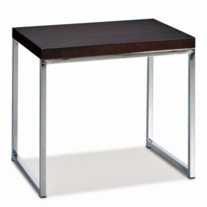 OSP Home Furnishings Wall Street Chrome and Black End Table
