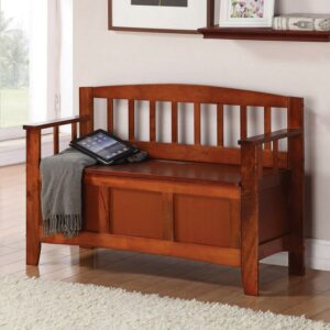 OSP Home Furnishings Metro Entry Way Bench with Walnut finish