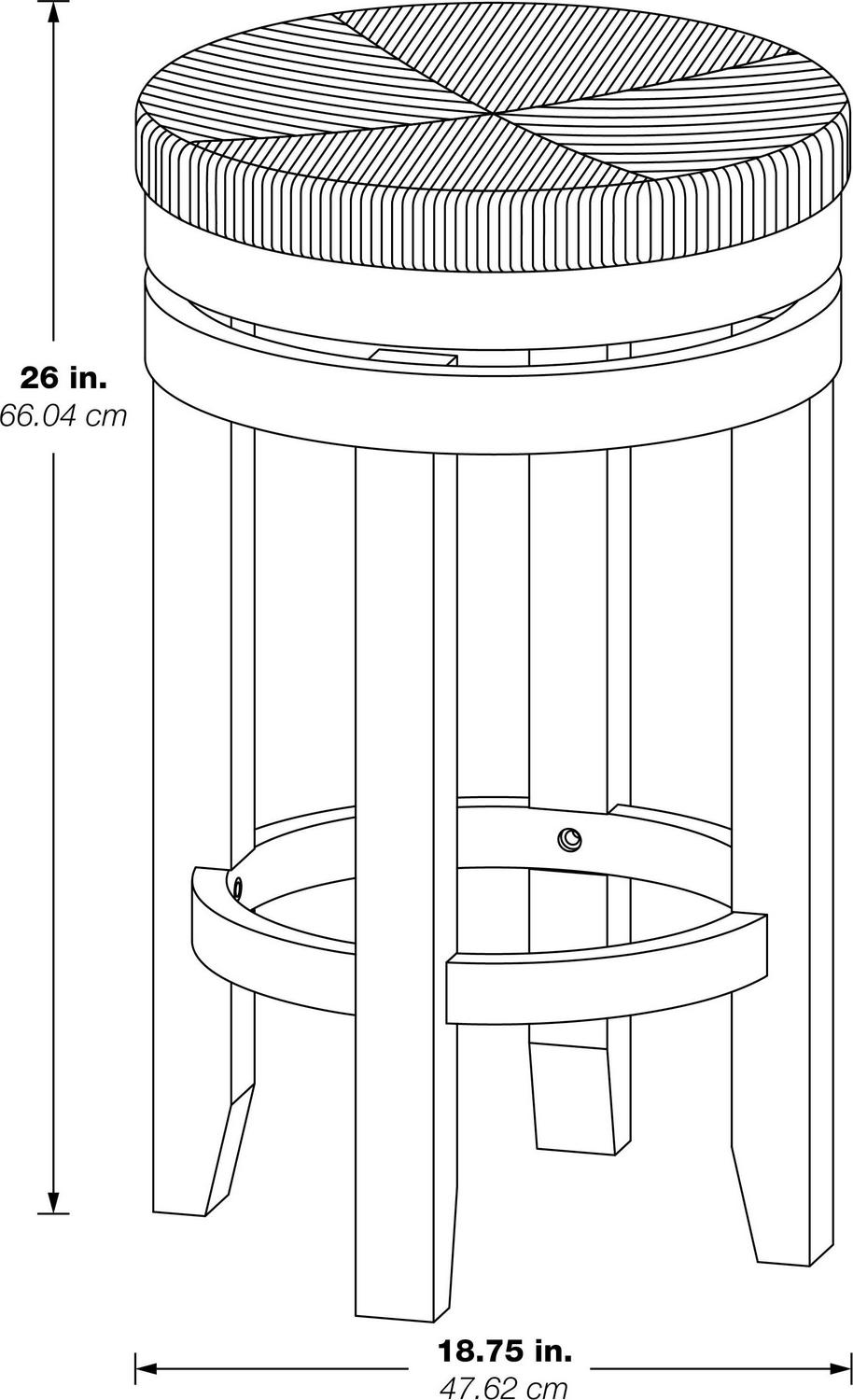 26" Swivel Counter Stool Engineered Wood Woven Seagrass Seat in White 2 Pack - Image 6
