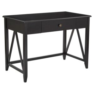 OSP Home Furnishings Santa Cruz Writing Desk in Black Finish K/D