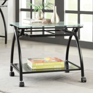 OSP Home Furnishings Newport Mobile File with Black Powder Coated Steel Frame
