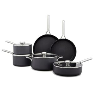 OXO Professional Hard Anodized Nonstick, 10 Piece Cookware Set, Induction, Black