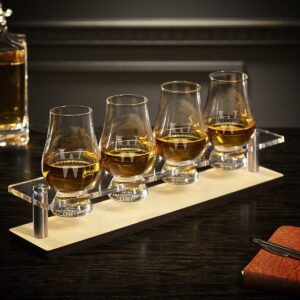 Oakmont Custom Serving Tray with Glencairn Glasses