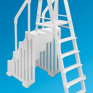 Ocean Blue Above Ground Swimming Pool Mighty Step and Safety Ladder Set 30" Wide
