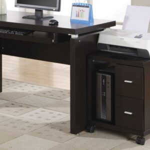 Monarch Specialties Office, File Cabinet, Printer Cart, Mobile, Storage, Work, Brown Laminate