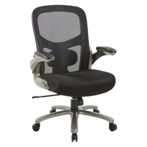 Big and Tall Mesh Back Executive Chair with Black Mesh Fabric Seat