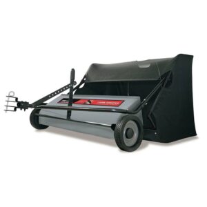Ohio Steel Tow Behind Lawn Sweeper, 42 inch, 22 Cu. ft, Heavy-Duty Leaf and Grass Collector, Patented Spiral Brush