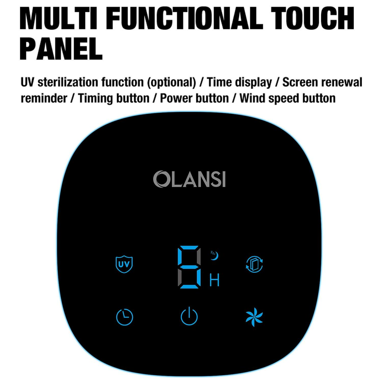 Olansi HEPA Air Purifier for Home Large Room, Allergies, Pet Hair, 99.97% Purification,White - Image 5