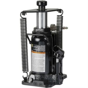 Omega 18126C Black Hydraulic Bottle Jack with Return Springs, 12 Ton Capacity