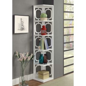 Convenience Concepts Omega 5 Tier Corner Bookcase, Multiple Finishes