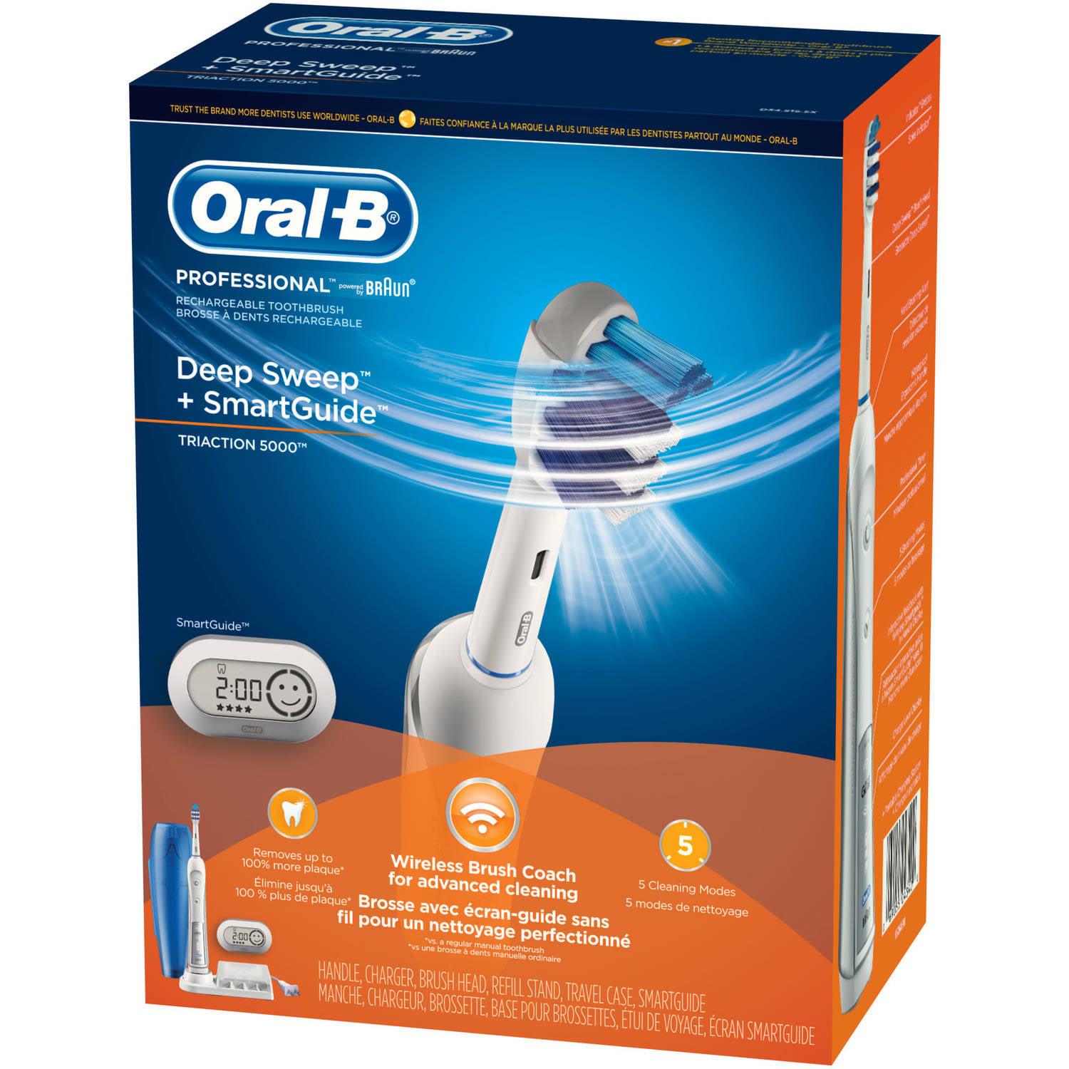 Oral-B Deep Sweep + Smart Guide Triaction 5000 Rechargeable Electric Toothbrush - Image 7