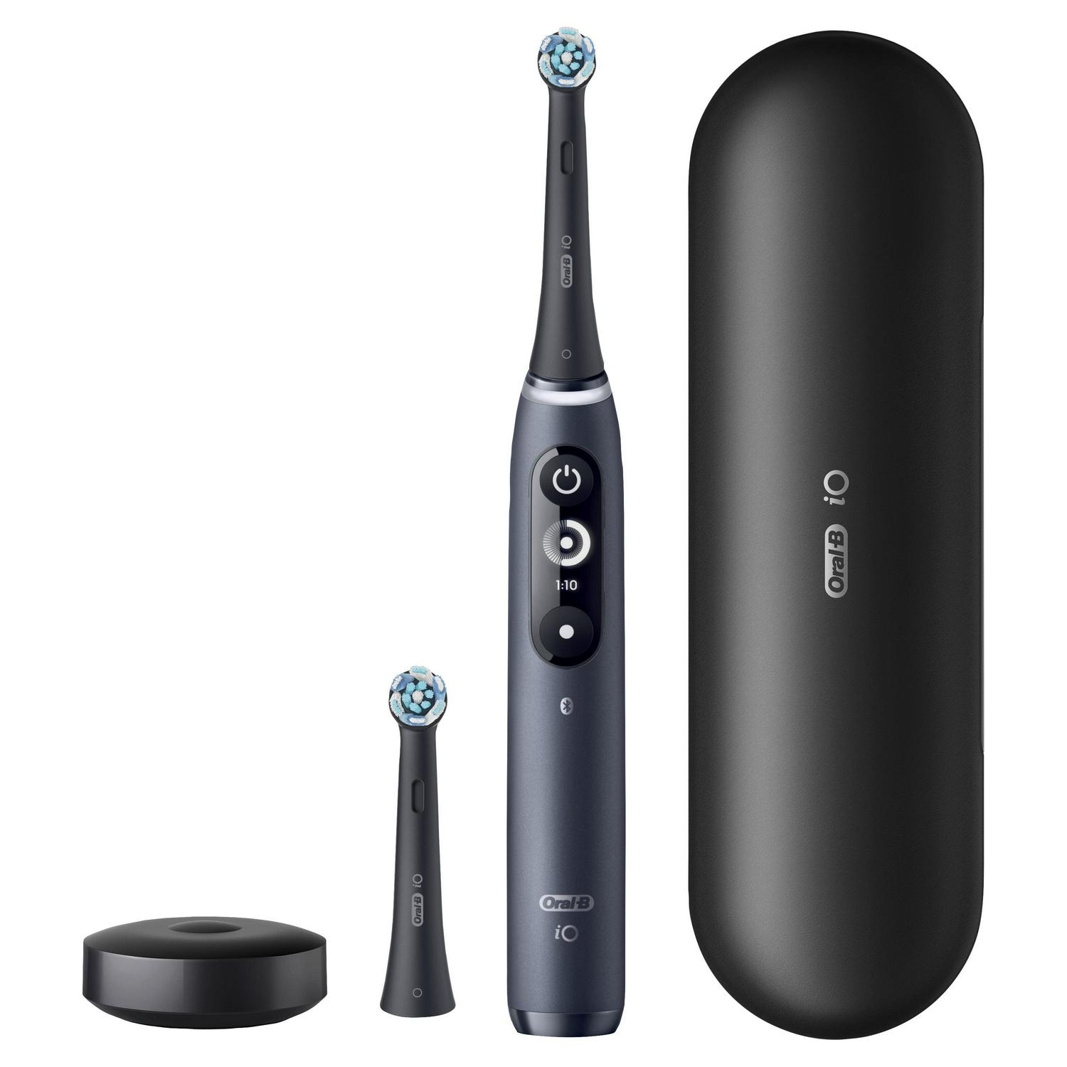 Oral-B iO Series 7 Electric Toothbrush, 2 Compact Brush Heads, Black Onyx, for Adults & Children 3+ - Image 2