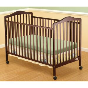 Orbelle Jenny Modern New Zealand Pine Solid Wood Crib, JPMA Certified-Color:Cherry