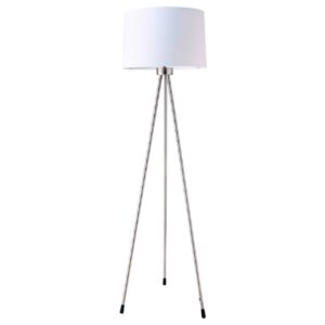 59" Tall Metal Floor Lamp with White finish, Conte