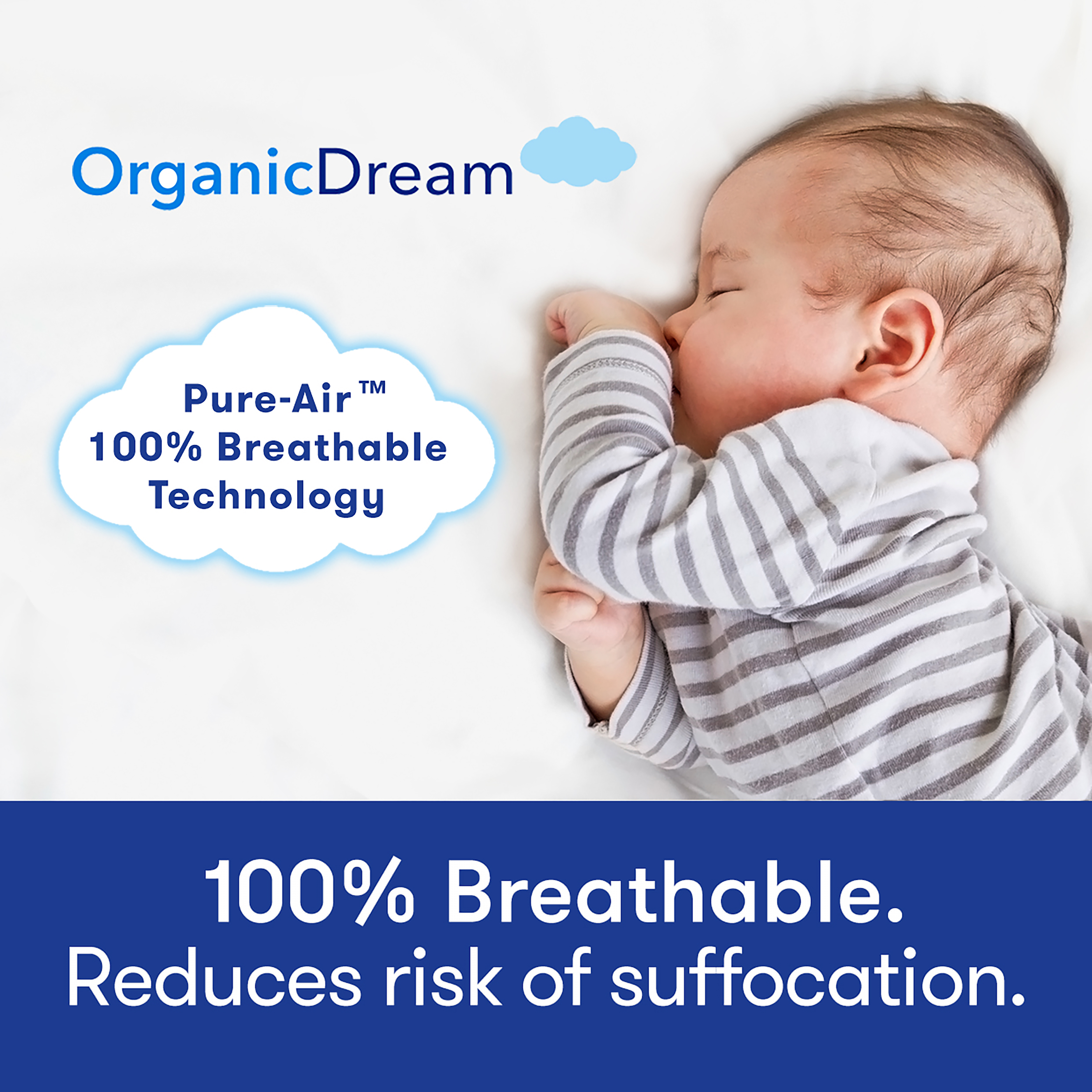 Organic Dream Certified Organic Cotton Lightweight 2-Stage Crib & Toddler Mattress - Image 3