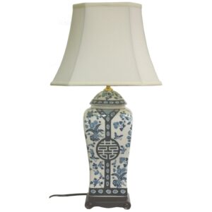 Oriental Home Handmade 26-inch Blue and White Vase Lamp (China)