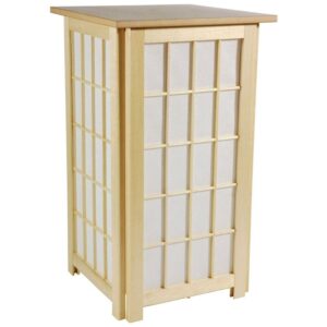Oriental Furniture 27" Tall Hokkaido End Table Shoji Lamp, decorative item, oriental design, any occasion, any room