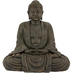 Oriental Furniture 2 1/2 Ft Tall Japanese Sitting Buddha Statue