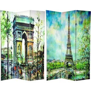 Oriental Furniture 6 ft. Tall Double Sided Paris Room Divider - 3 Panel