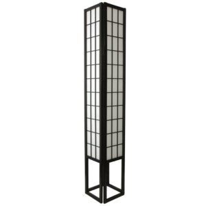 Oriental Furniture 72" Window Pane Shoji Lamp, Black