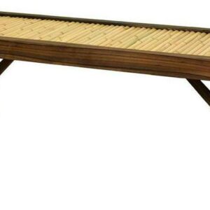 Oriental Furniture Japanese Bamboo Bench with Wood Frame