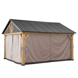 Sunjoy Original Manufacturer Sunjoy Universal Replacement Netting Tube and Curtain For 11x13 Wood Gazebo with Gable Hardtop