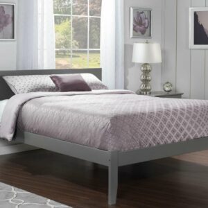 AFI Orlando Queen Solid Wood Platform Bed, Grey
