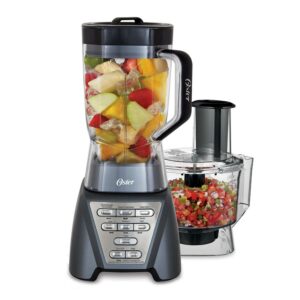 Oster® Pro 1200 Blender with 3 Pre-Programmed Settings and 5-Cup Food Processor, Gray