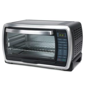 Oster Large Digital Countertop Convection Toaster Oven, Black & Stainless Steel