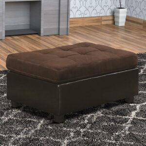 Ottoman, Chocolate, 37.50 x 26.00 x 19.00" H