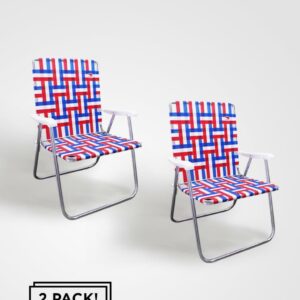 Outdoor Spectator (2-Pack) Classic Aluminum Webbed Folding Lawn / Camp Chair