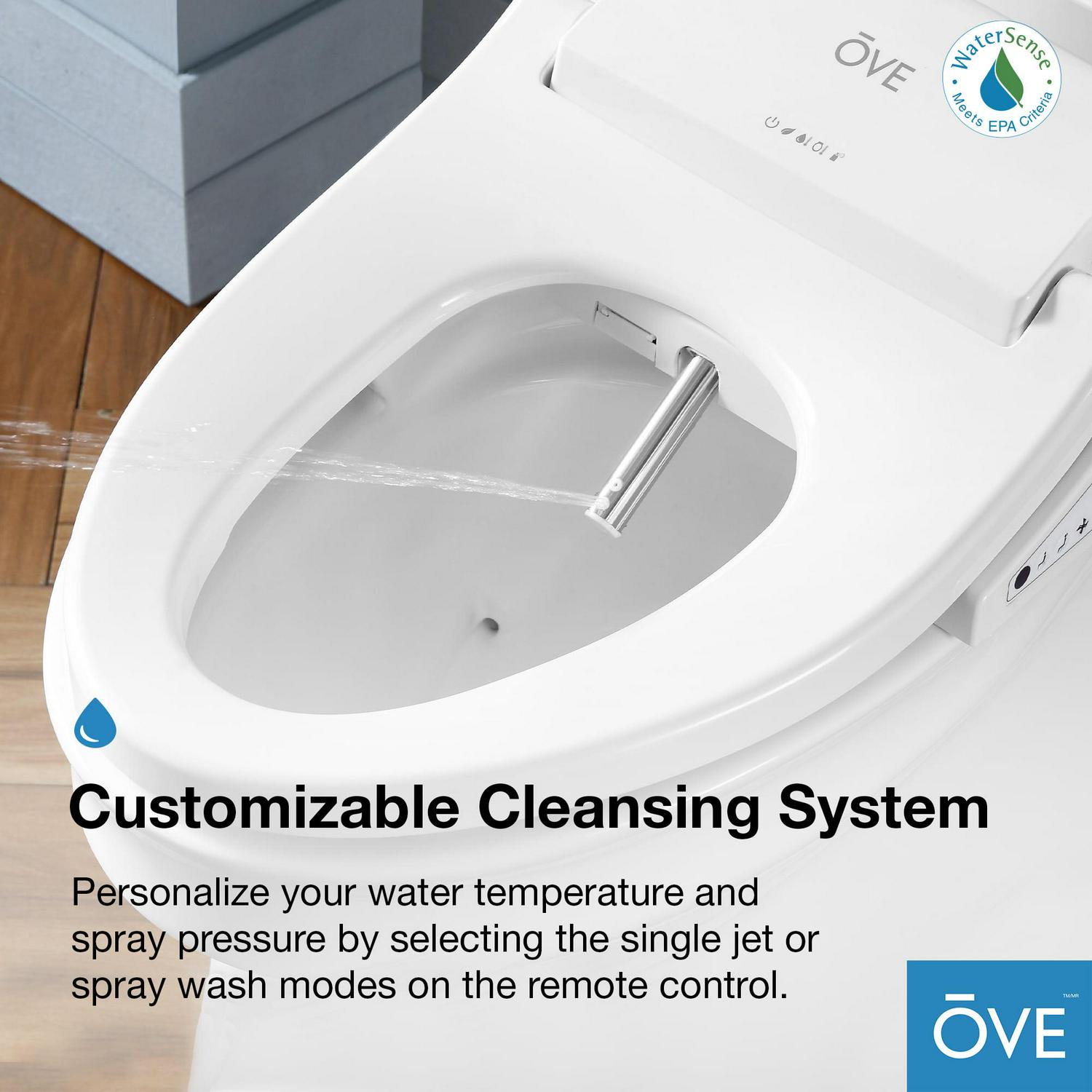 Ove Decors Calero Electric Bidet Elongated Toilet Seat, White - Image 13