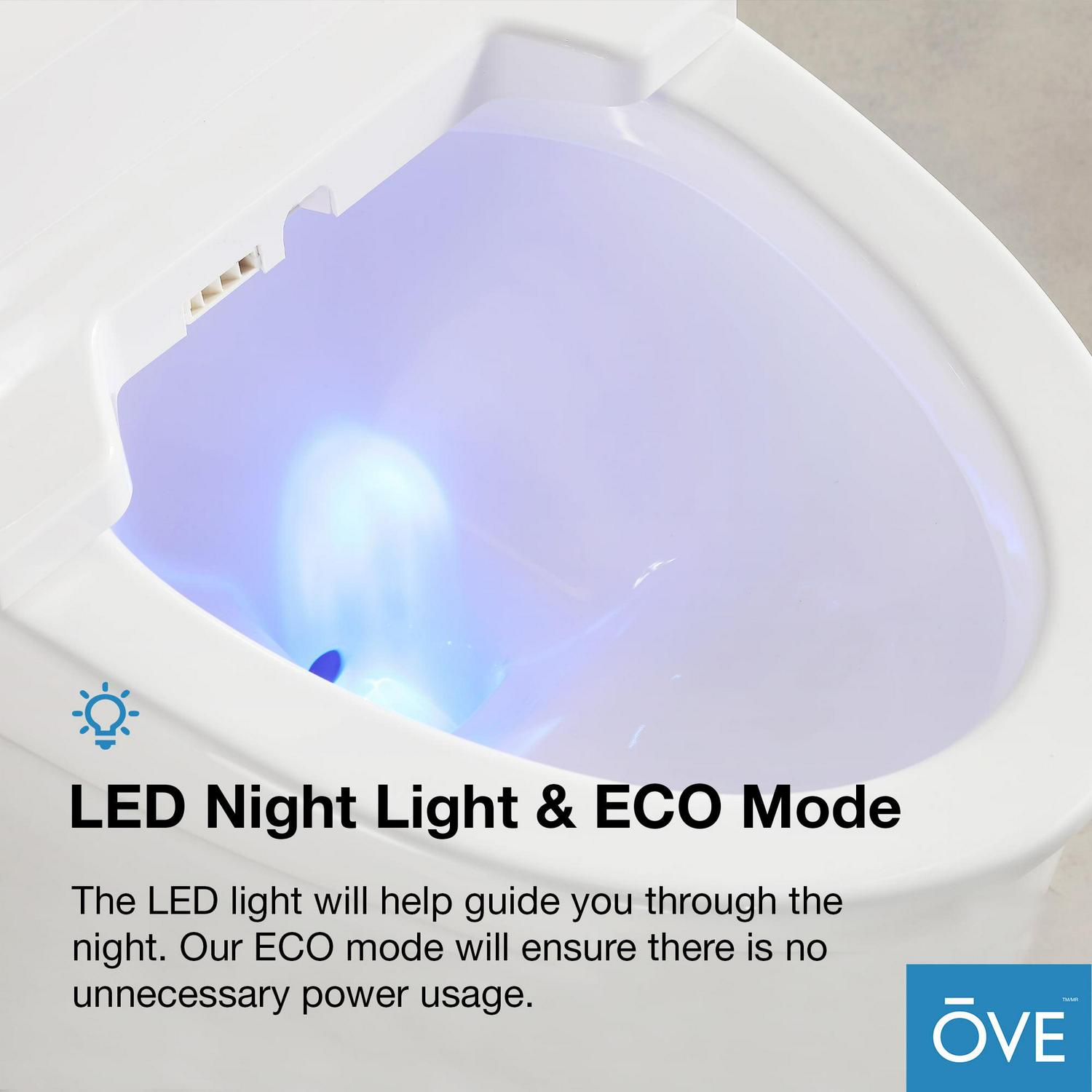 Ove Decors Calero Electric Bidet Elongated Toilet Seat, White - Image 4