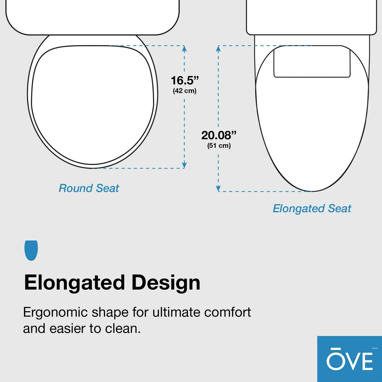 Ove Decors Calero Electric Bidet Elongated Toilet Seat, White - Image 5
