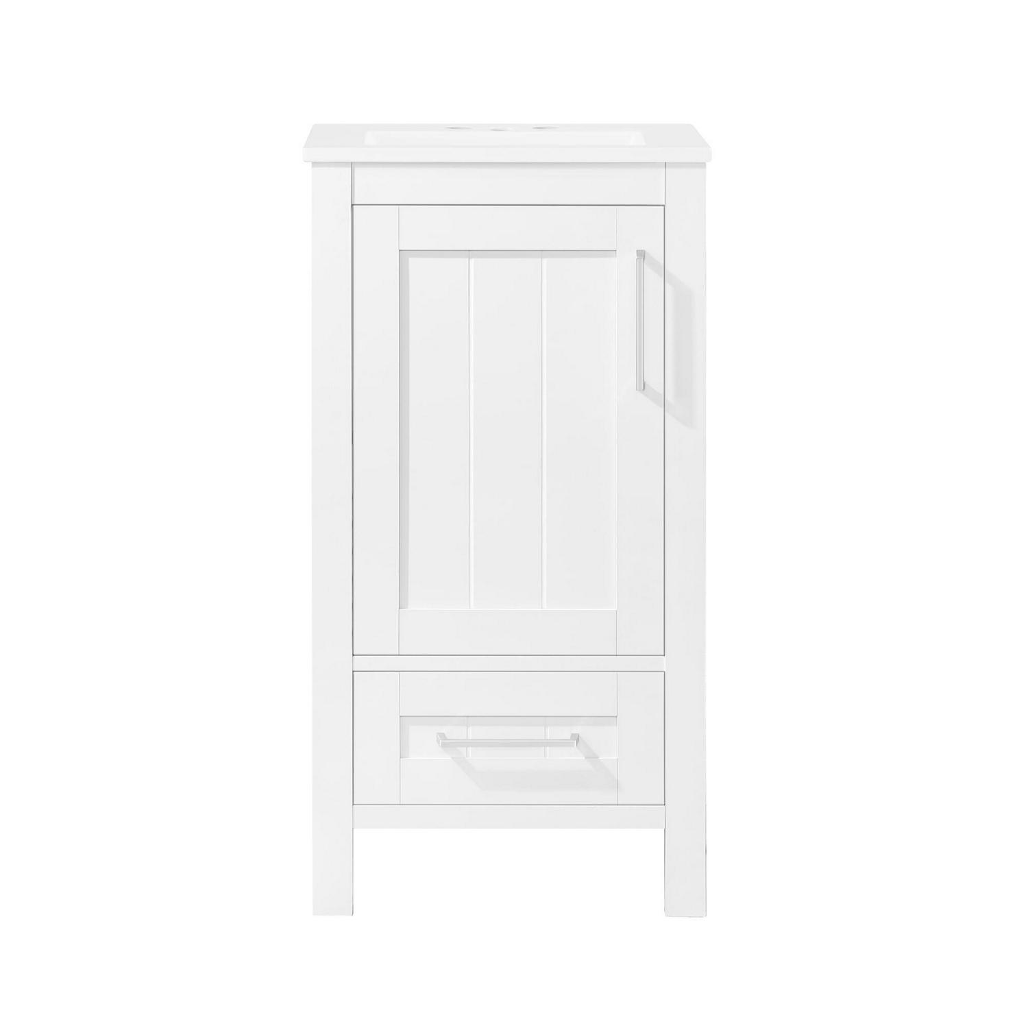Ove Decors Kansas 18 W x 16" D Freestanding Bathroom Vanity with Sink, Pure White