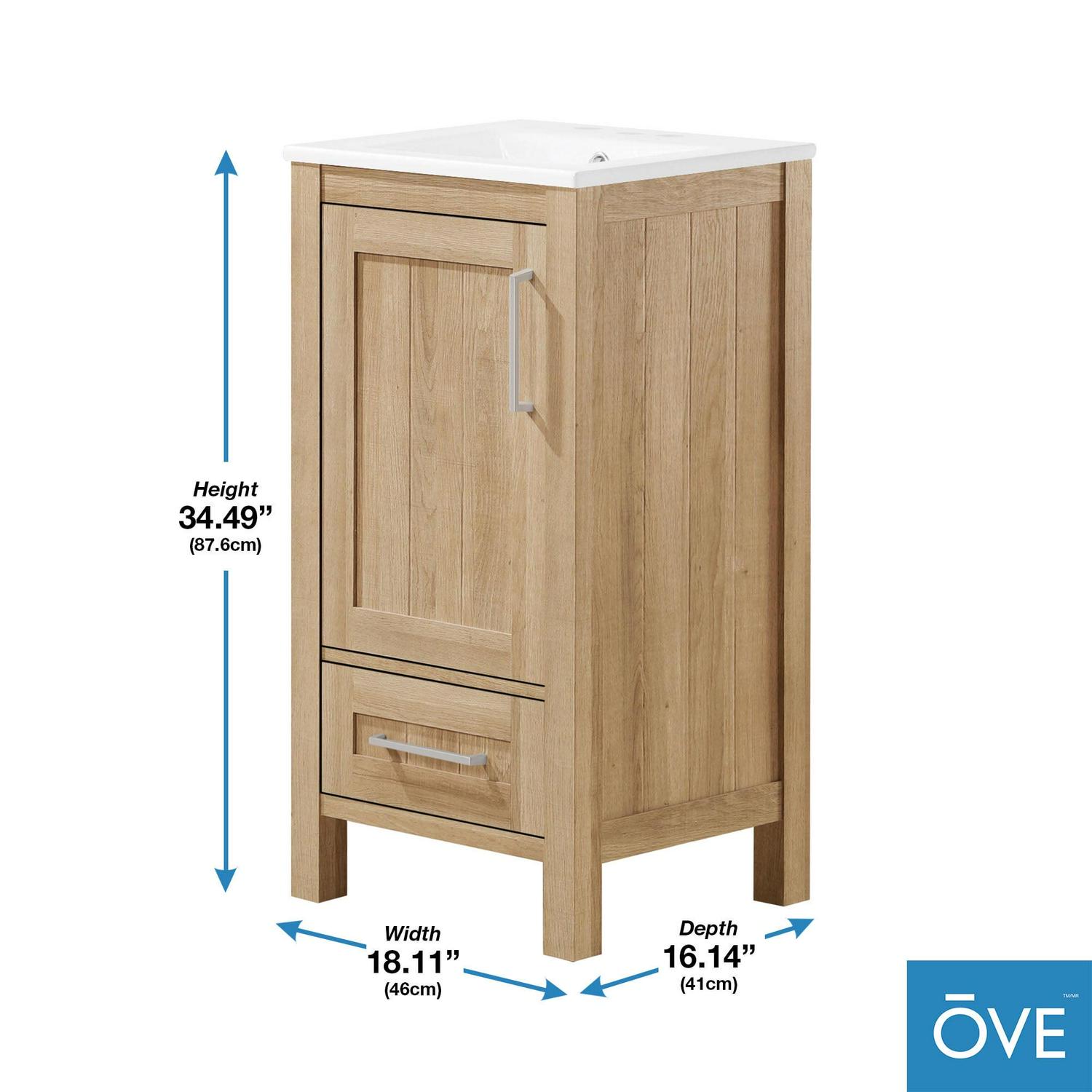 Ove Decors Kansas 18 W x 16" D Freestanding Bathroom Vanity with Sink, Pure White - Image 13