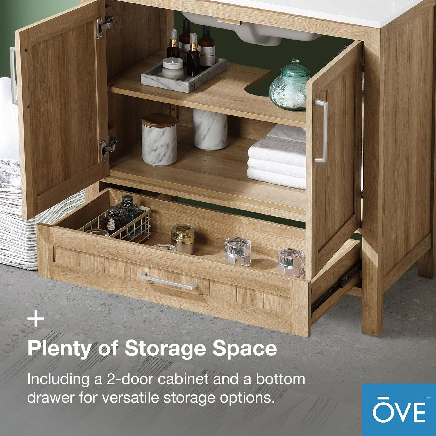 Ove Decors Kansas 18 W x 16" D Freestanding Bathroom Vanity with Sink, Pure White - Image 7