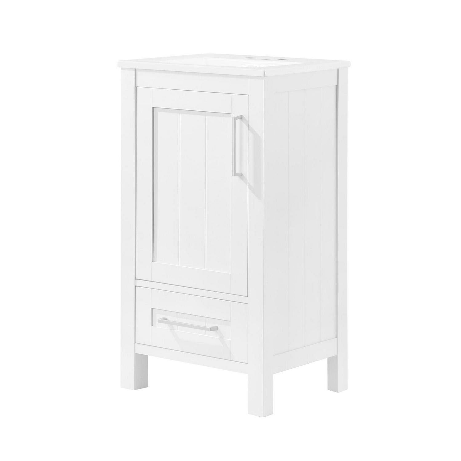 Ove Decors Kansas 18 W x 16" D Freestanding Bathroom Vanity with Sink, Pure White - Image 22